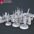 3D Printed STL Miniatures Music Store Set | 28 - 32mm War Gaming D&D