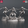 3D Printed STL Miniatures NeverDawn Deep Scout Set 28 - 32mm War Gaming D&D