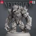 3D Printed STL Miniatures NeverDawn Red Sand Sand Golem 28 - 32mm War Gaming D&D