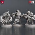 3D Printed STL Miniatures Snow Trolls Set 28 - 32mm War Gaming D&D