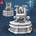 3D Printed STL Miniatures The Frost City Fountain 28 - 32mm War Gaming D&D