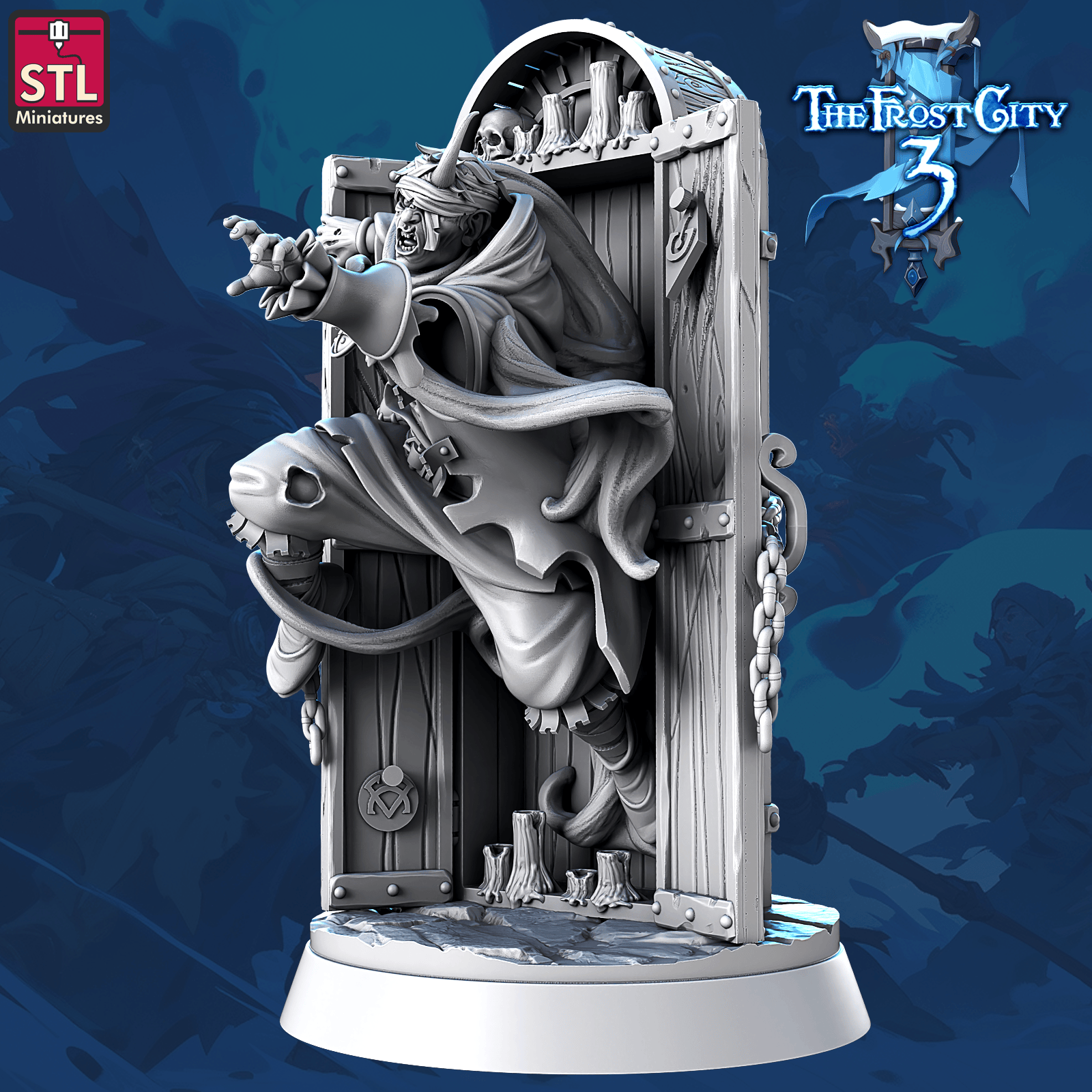 3D Printed STL Miniatures The Immortal Remains of Jerith Core Characters The Frost City 3 28 - 32mm War Gaming D&D