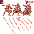 3D Printed STL Miniatures Tiefling Male Ranger Rangers 28 - 32mm War Gaming D&D