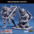 3D Printed Sordane Publishing Arcane Minis Dragonborn Fighter Scrapper Pirates Set 28 32mm D&D
