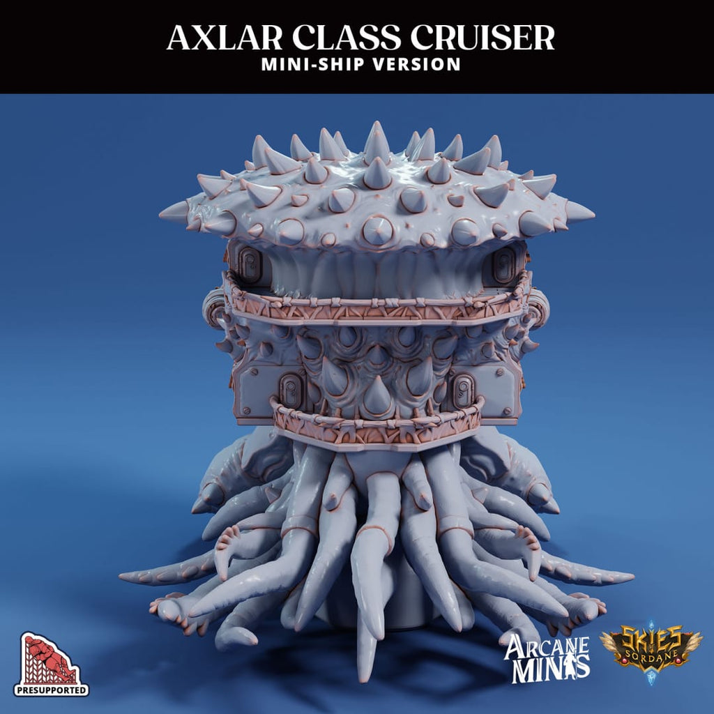 3D Printed Sordane Publishing Arcane Minis Mini Ship - Axlar Class Cruiser 28 32mm D&D