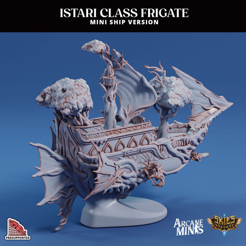 3D Printed Sordane Publishing Arcane Minis Mini Ship - Istari Frigate
