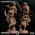 3D Printed Sordane Publishing Florasarri Paladin Cupid's Embrace Set 28 32mm D&D