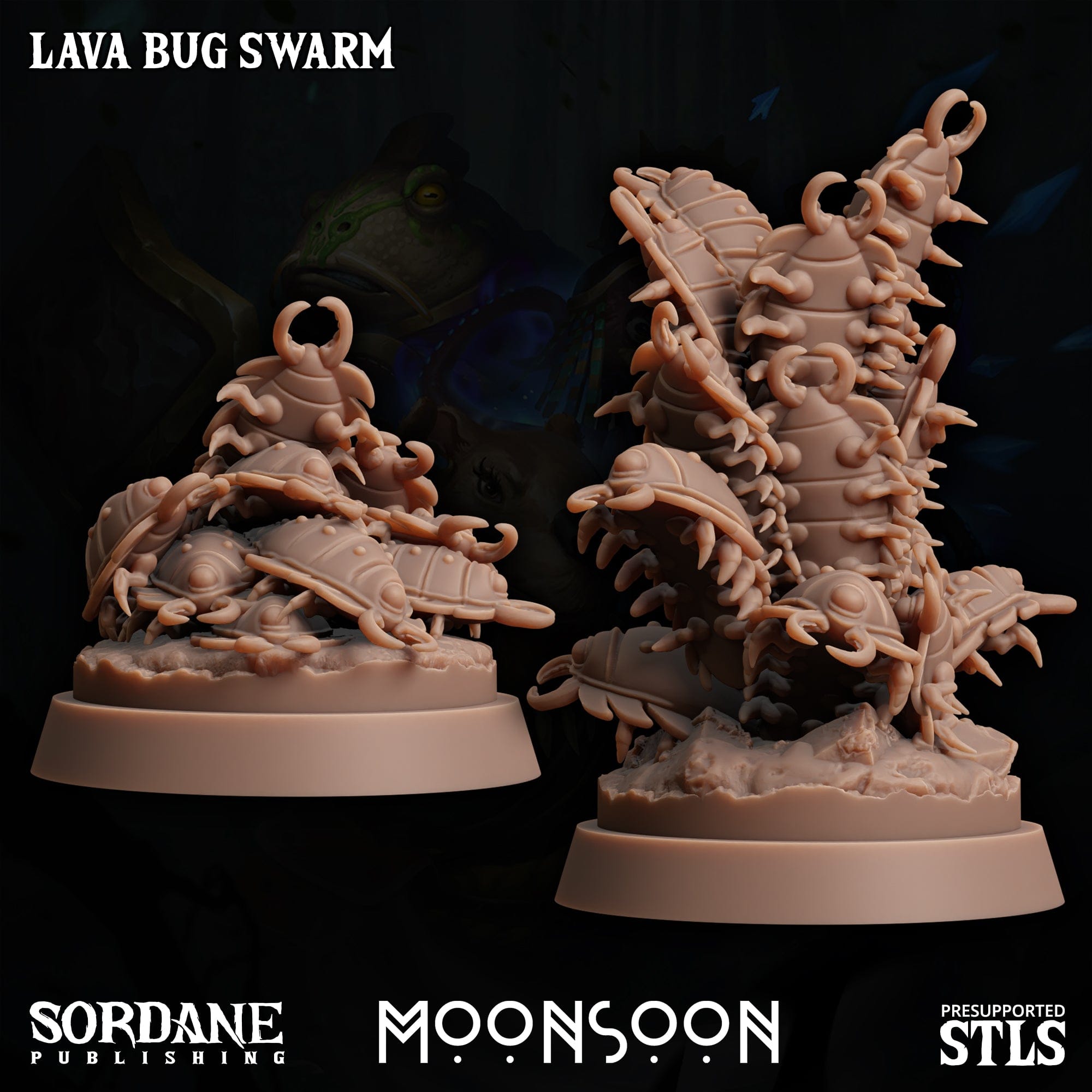 3D Printed Sordane Publishing Lava Bug Swarm Moonsoon 28 32mm D&D