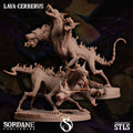 3D Printed Sordane Publishing Lava Cerberus Monster Mayhem II 28 32mm D&D