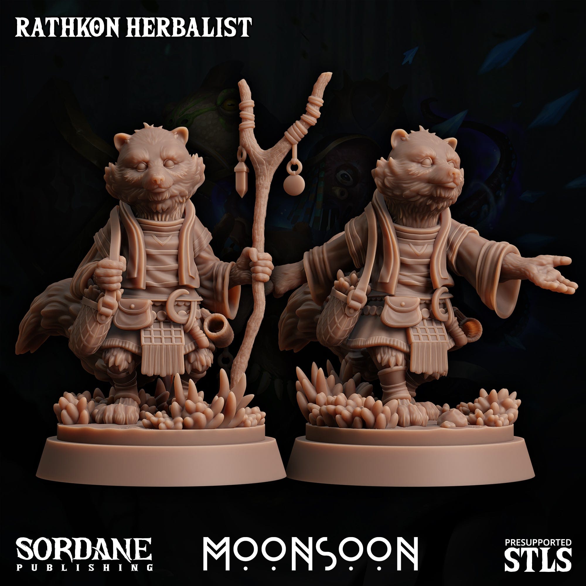 3D Printed Sordane Publishing Rathkon Herbalist 28 32mm D&D