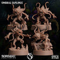 3D Printed Sordane Publishing Umbral Saplings 28 32mm D&D
