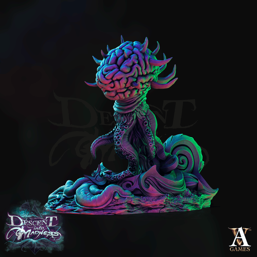 3DPrinted Archvillain Games Descent into Madness - Elder Brain 28mm 32mm D&D