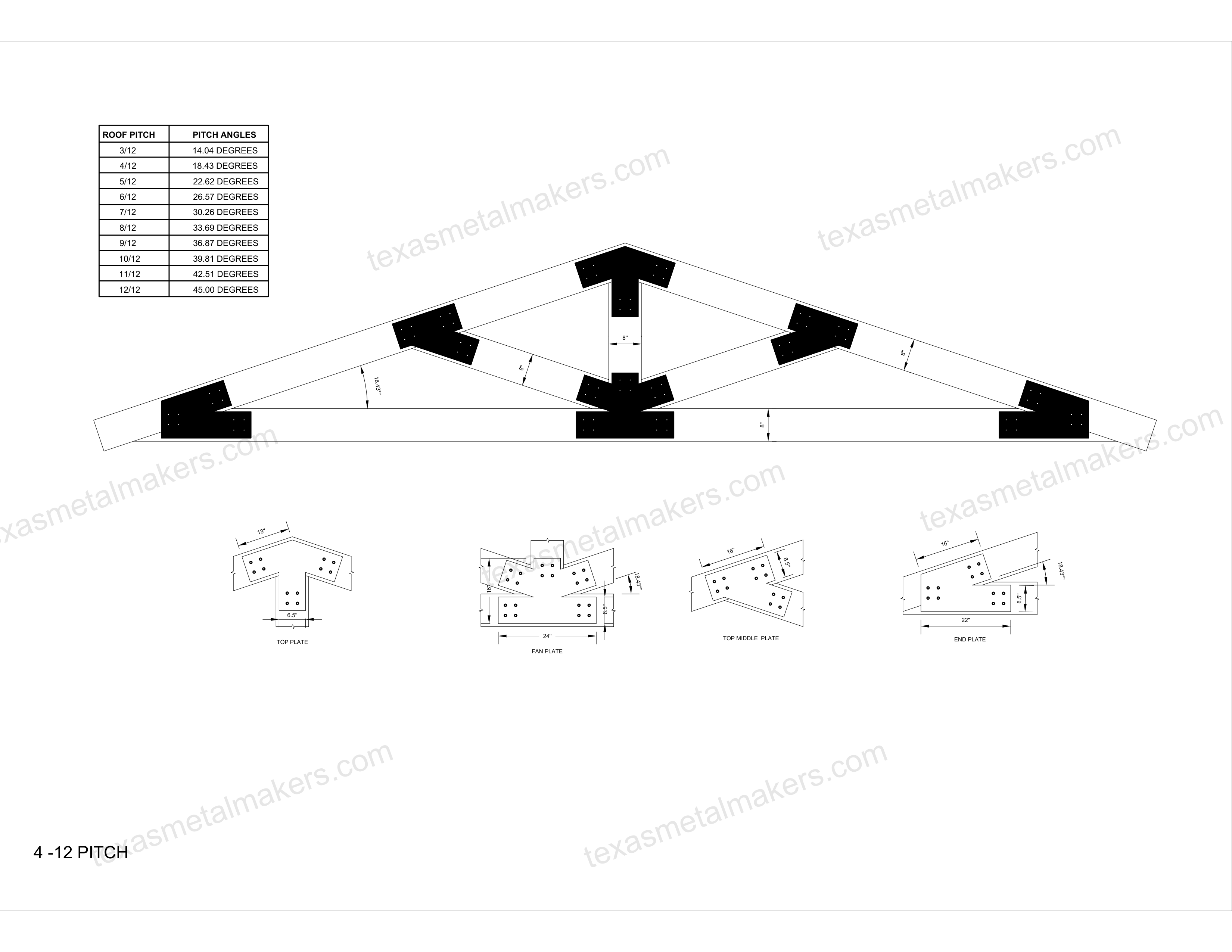 Structural Design Timber Truss Brackets for 8x8 Posts, 8" Timber Truss Bracket