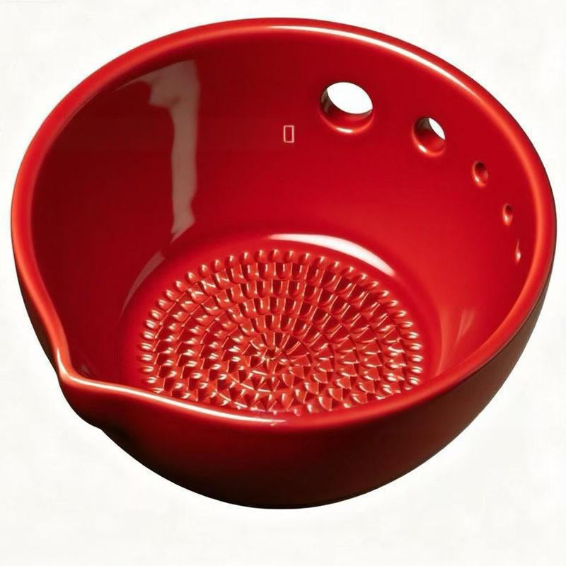2-in-1 Garlic Grater & Peeler with Drain Hole, Efficient Vegetable Leaf Stripper for Ginger, Onion, Cheese