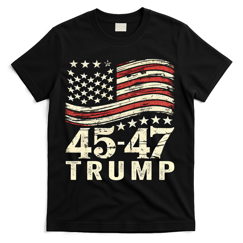 45 47 Usa Flag Trump Inauguration Day 2025 T-Shirt