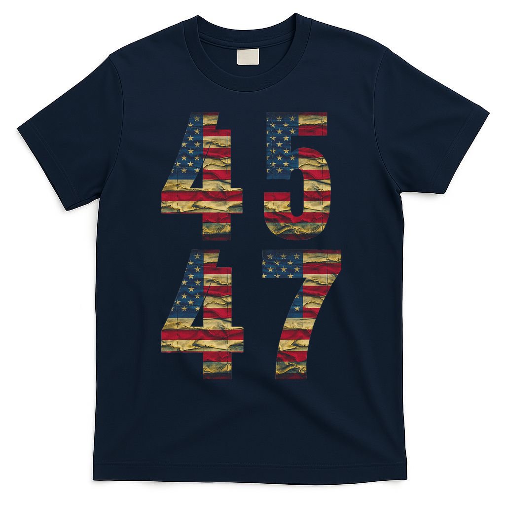 45 47 Trump Vintage Flag 2024 Election T-Shirt