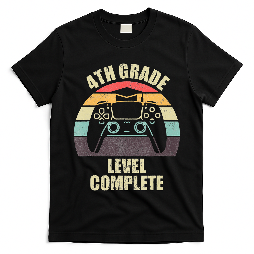 4Th Grade Level Complete Gaming Gamer Graduation T-Shirt