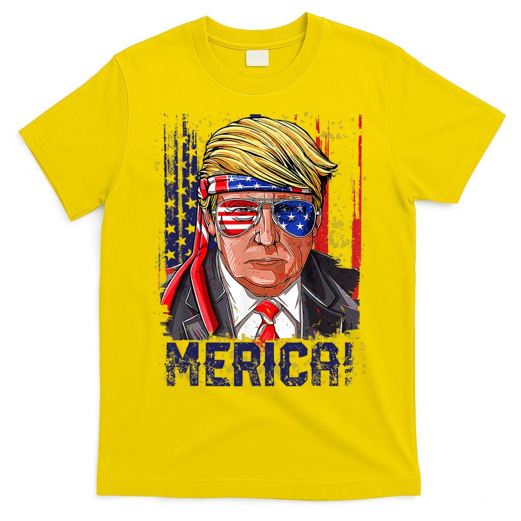 4th Of July Merica Trump Shirt USA American Flag Vintage T-Shirt