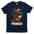 4th Of July Bald Eagle Bigfoot Mullet Murica Usa Usa Merica T-Shirt