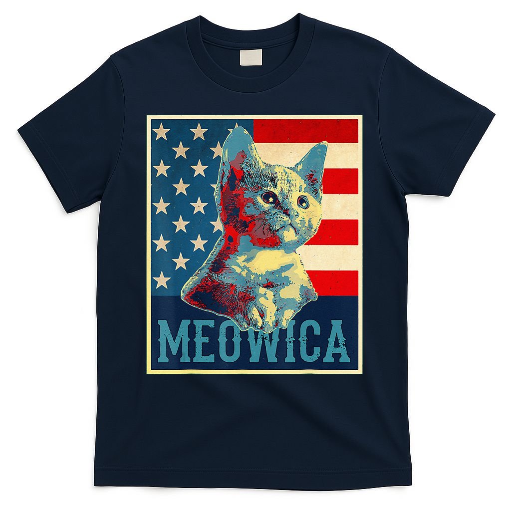 4th of July Meowica Kitty Cat T-Shirt