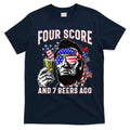 4th Of July Drinking Beer Patriot Four Score And 7 Beers Ago T-Shirt