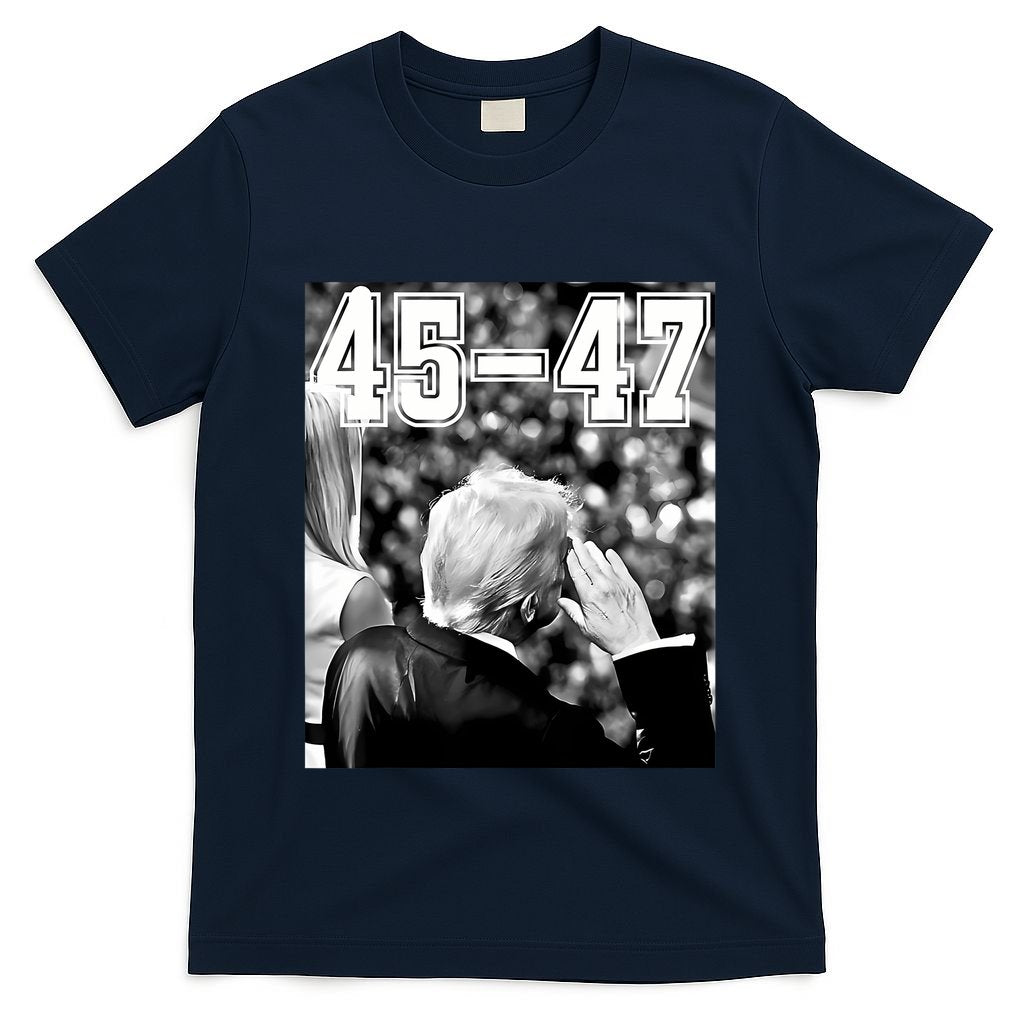 4547 President Trump Military Salutes On Final Vintage T-Shirt