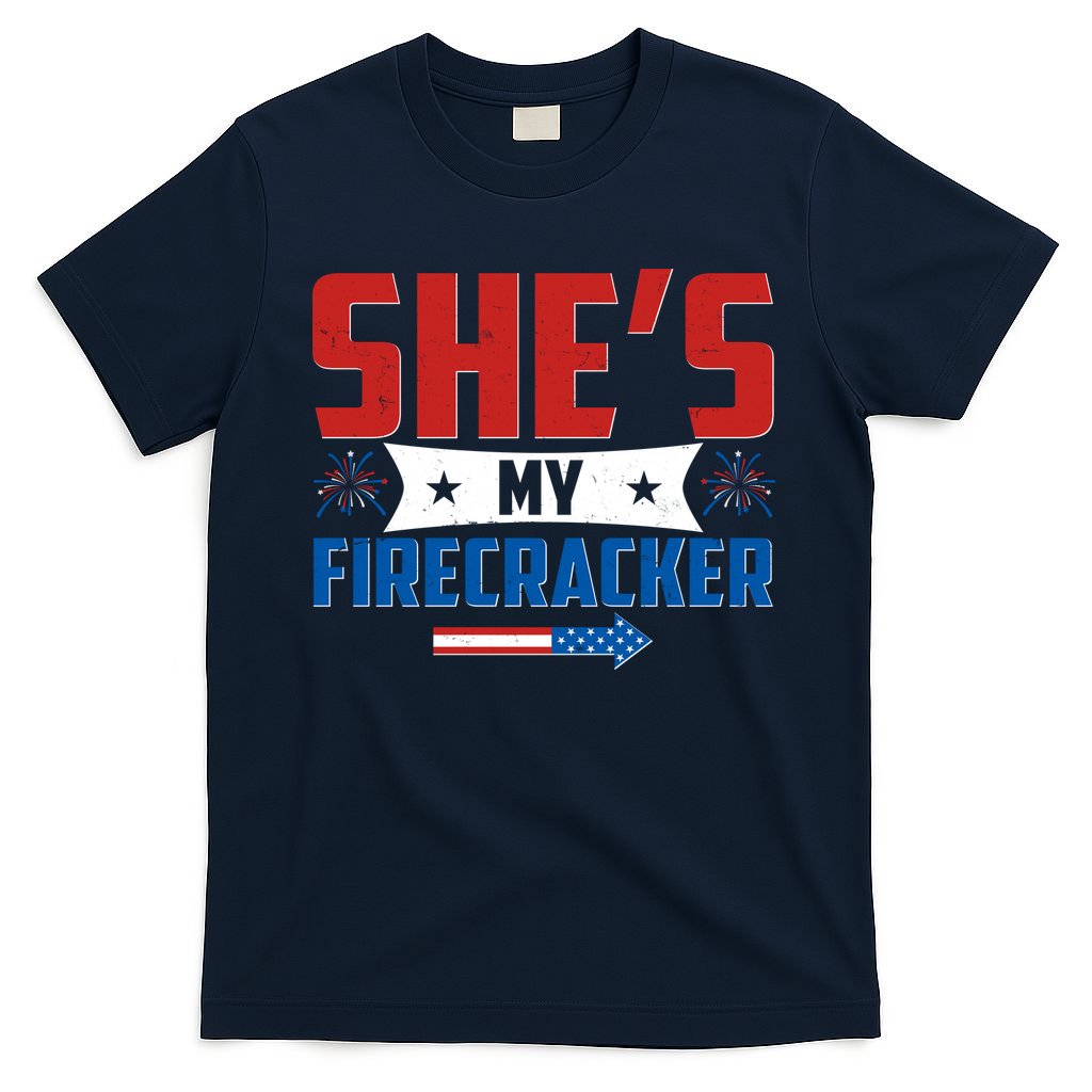 4th of July She's My Firecracker Matching Shirt T-Shirt