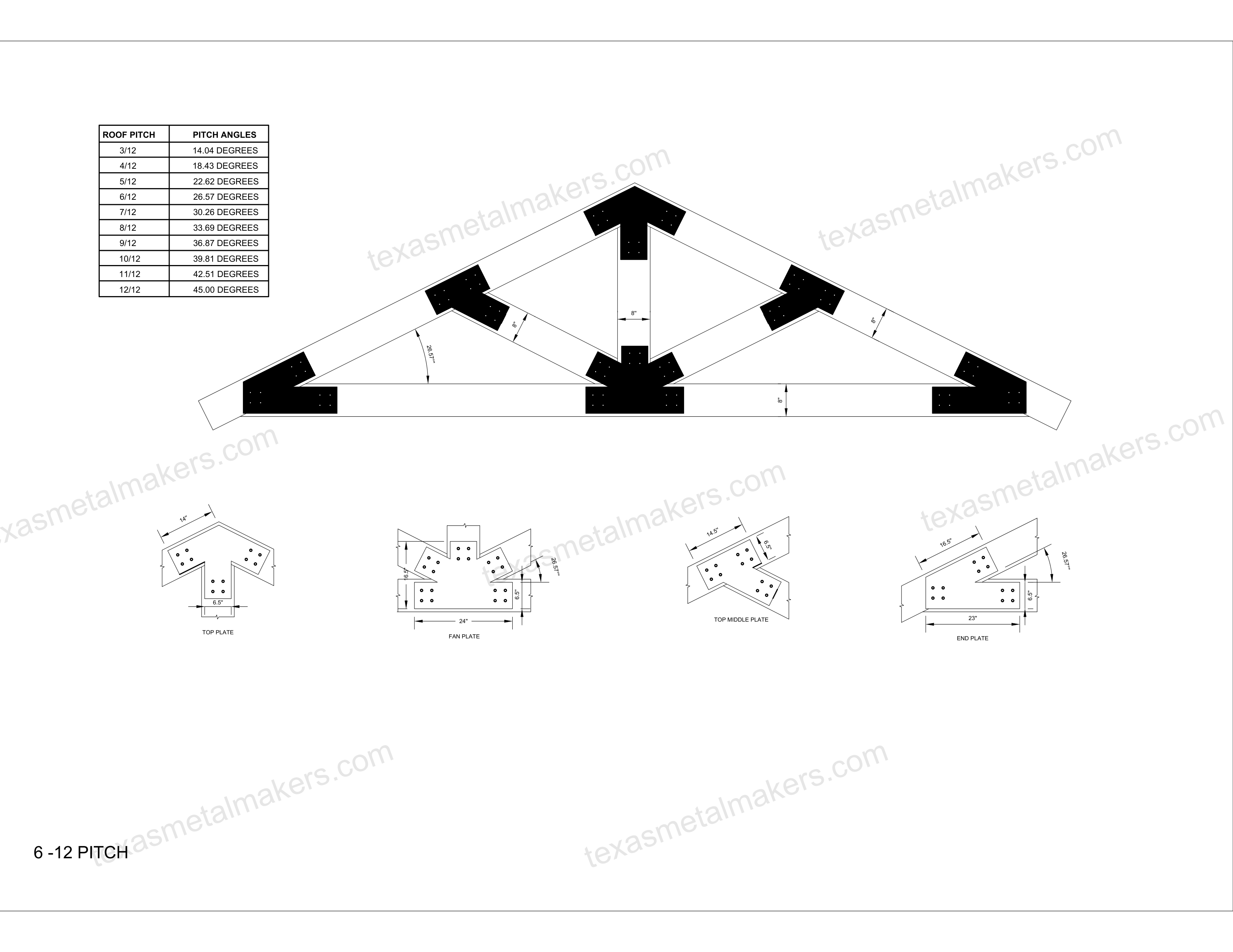 Structural Design Timber Truss Brackets for 8x8 Posts, 8" Timber Truss Bracket
