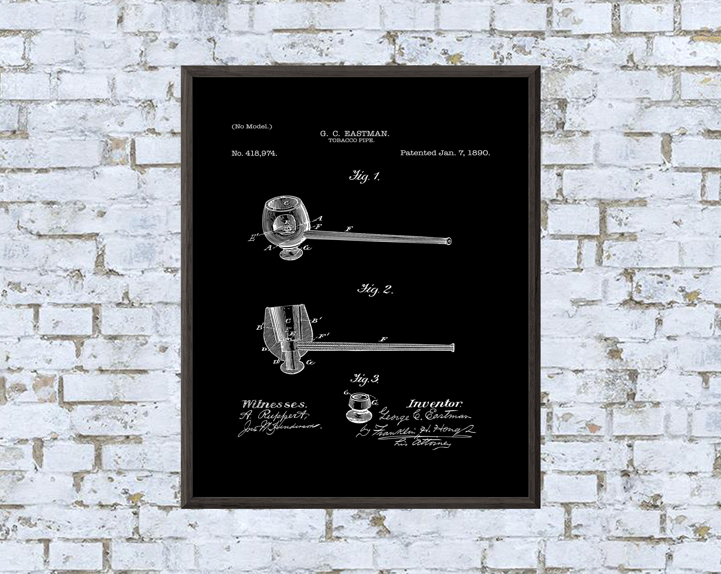 Tobacco Pipe Print - Digital Download - 7 Different Backgrounds Included