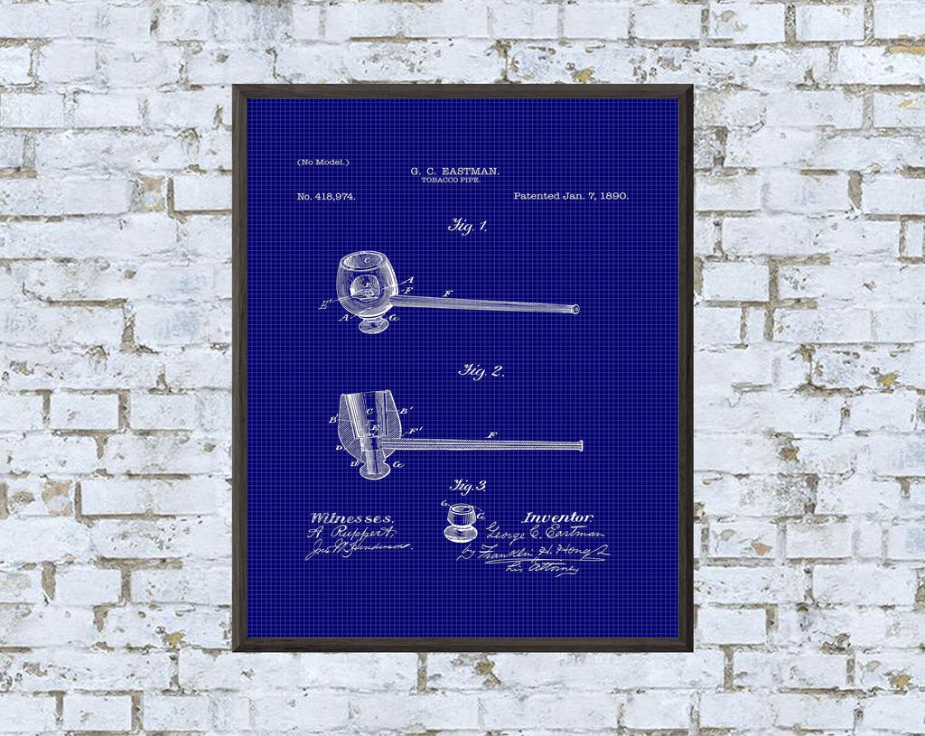 Tobacco Pipe Print - Digital Download - 7 Different Backgrounds Included