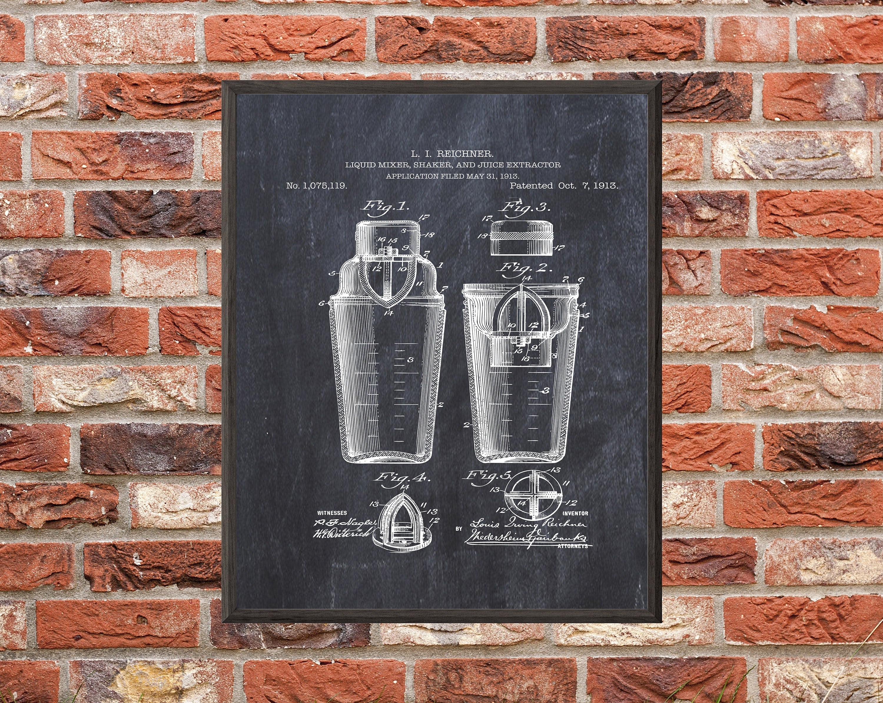 Liquid Mixer Patent Print - Digital Download - 7 Different Backgrounds Included