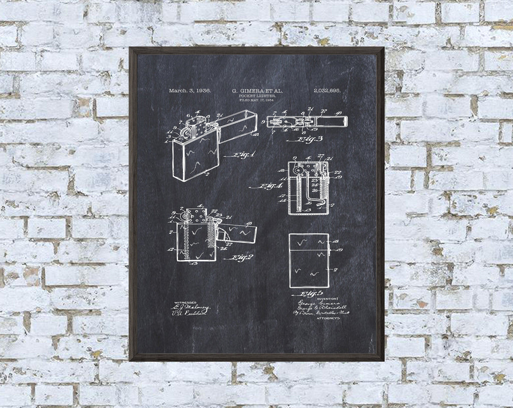 Pocket Lighter Print - Digital Download - 7 Different Backgrounds Included