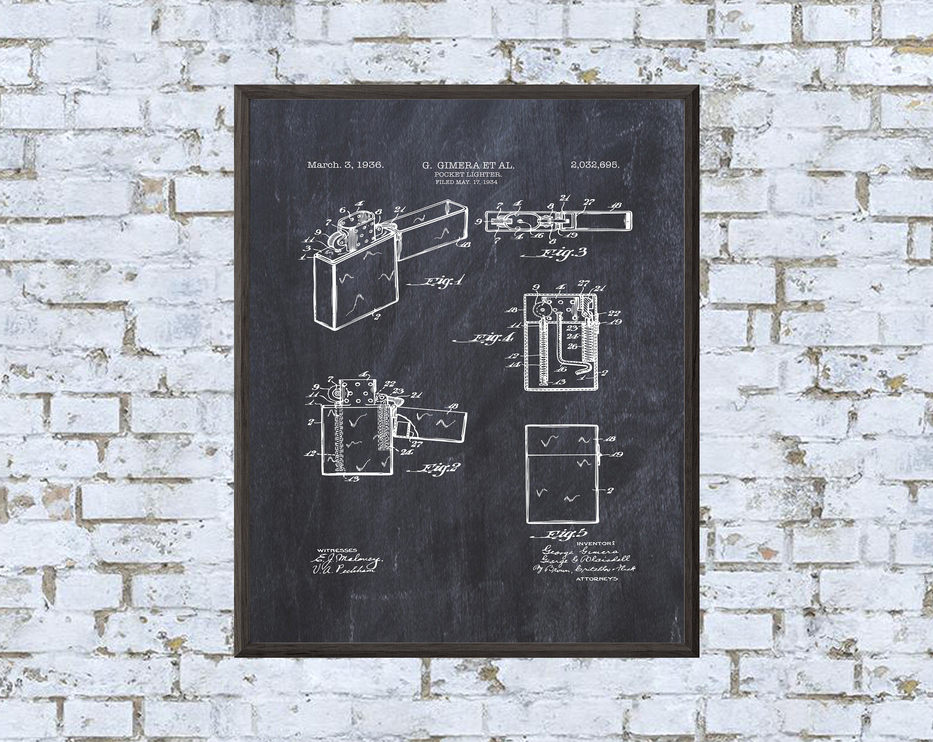 Pocket Lighter Print - Digital Download - 7 Different Backgrounds Included