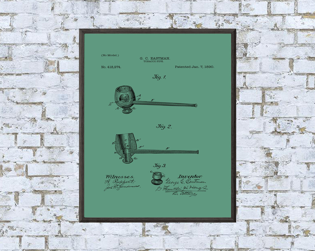 Tobacco Pipe Print - Digital Download - 7 Different Backgrounds Included