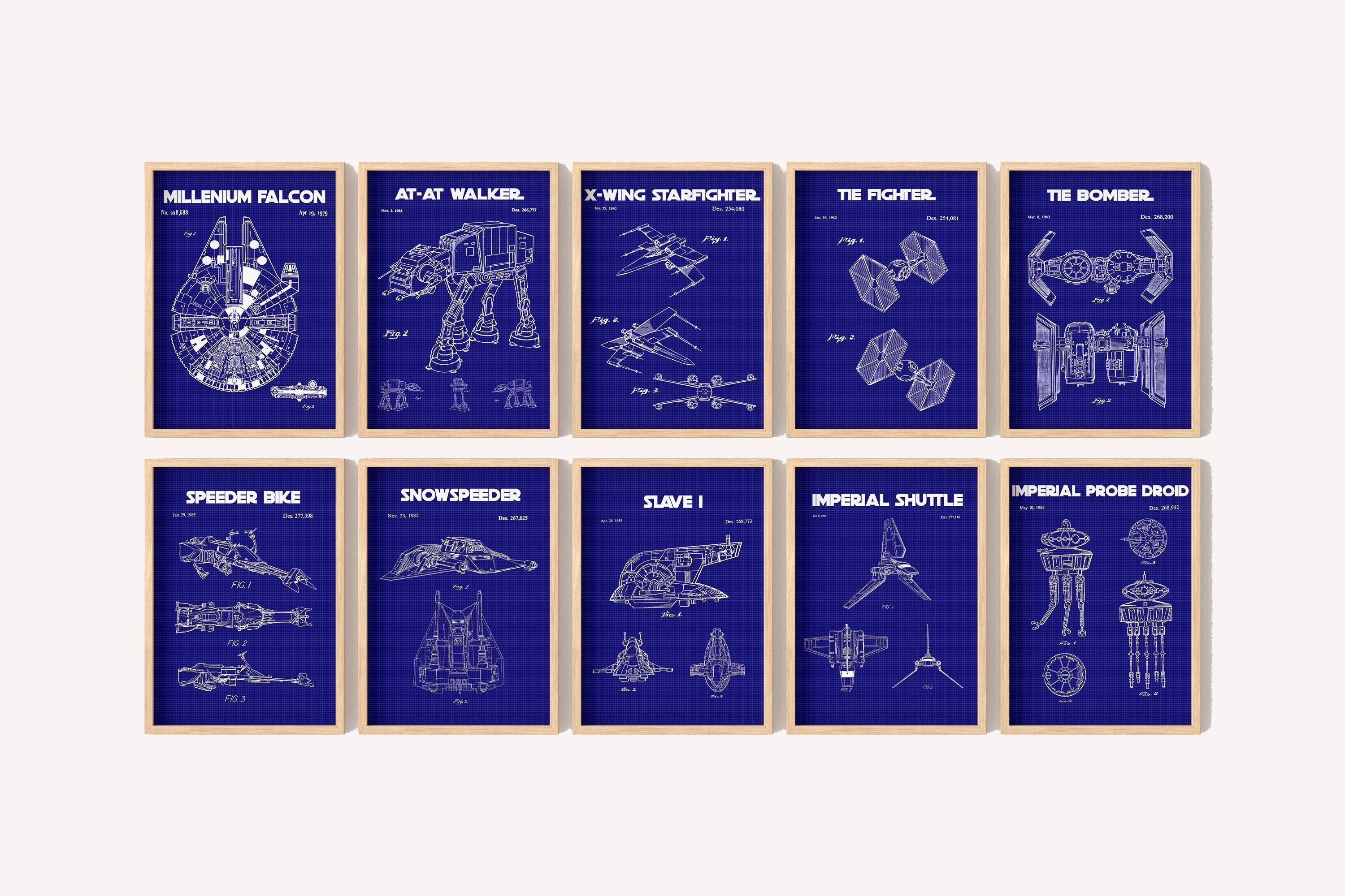 Star Wars Patent Art Prints: Vehicle Blueprint Set (Digital Download)
