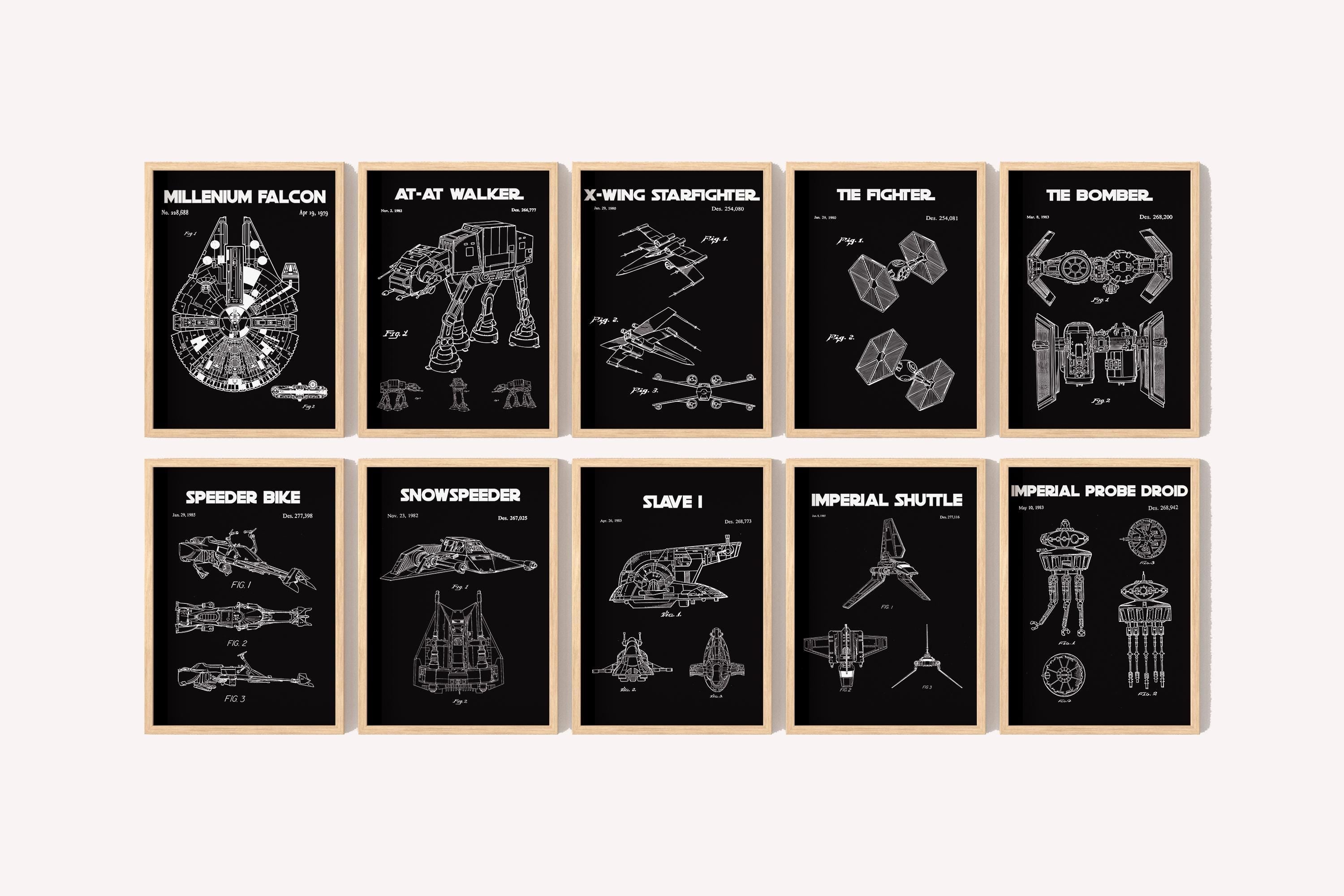 Star Wars Patent Art Prints: Vehicle Blueprint Set (Digital Download)