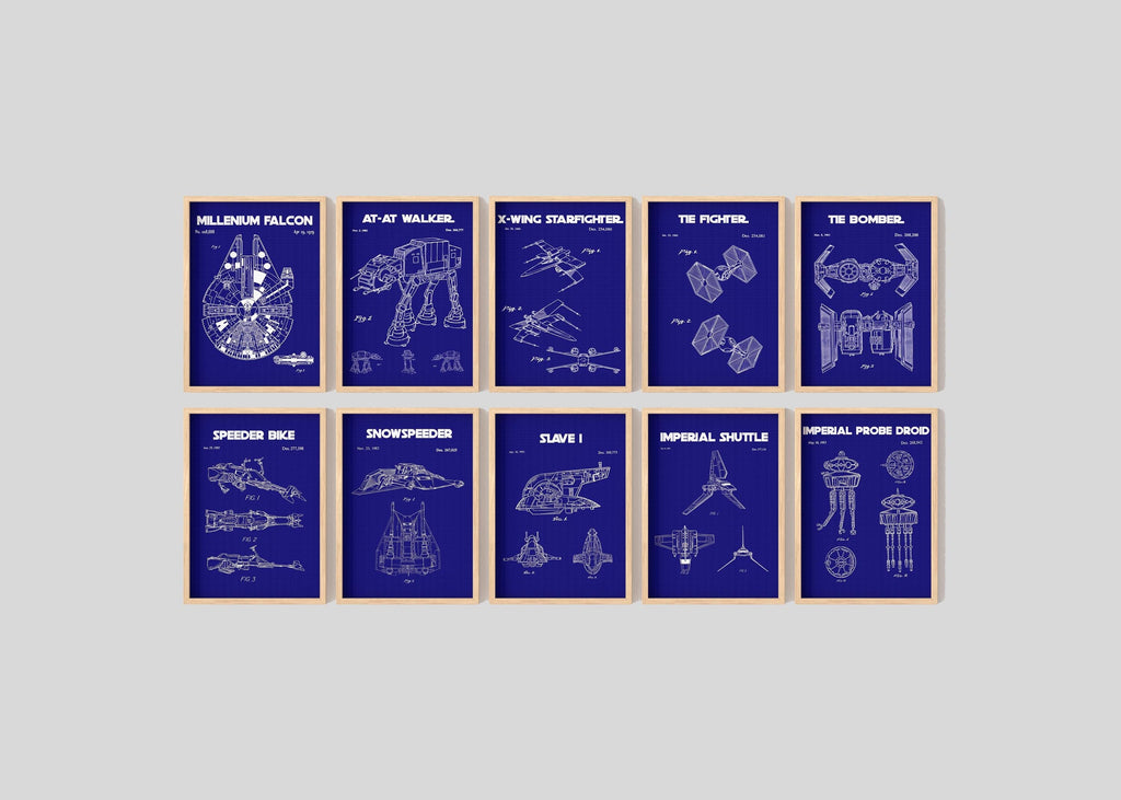 Star Wars Patent Art Prints: Vehicle Blueprint Set (Digital Download)