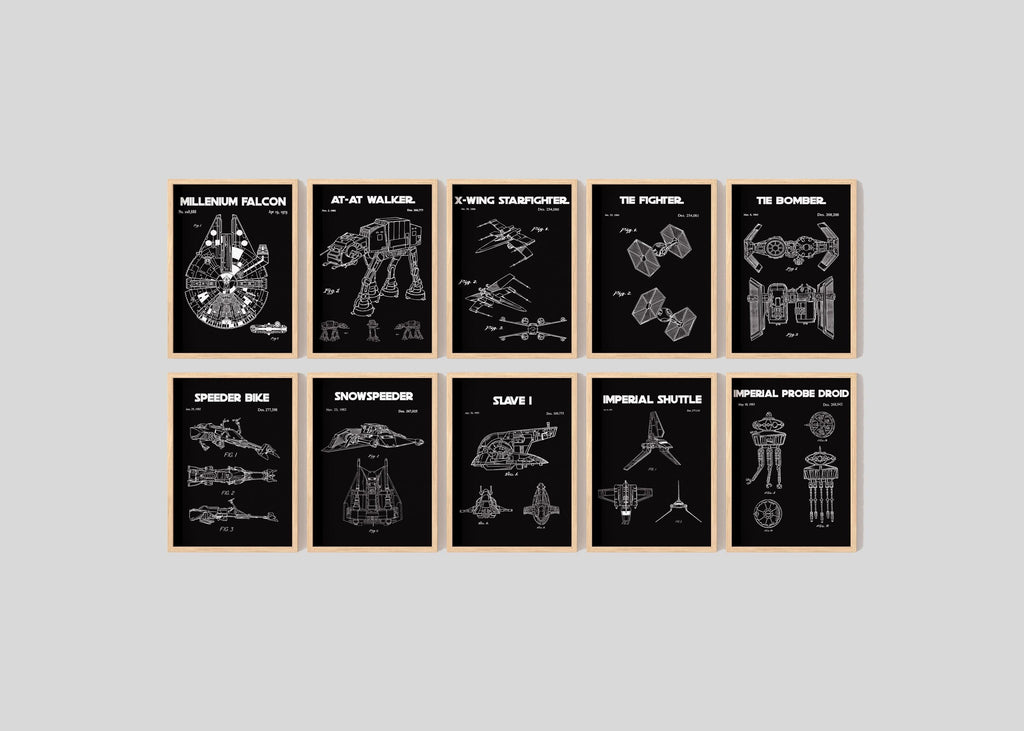 Star Wars Patent Art Prints: Vehicle Blueprint Set (Digital Download)