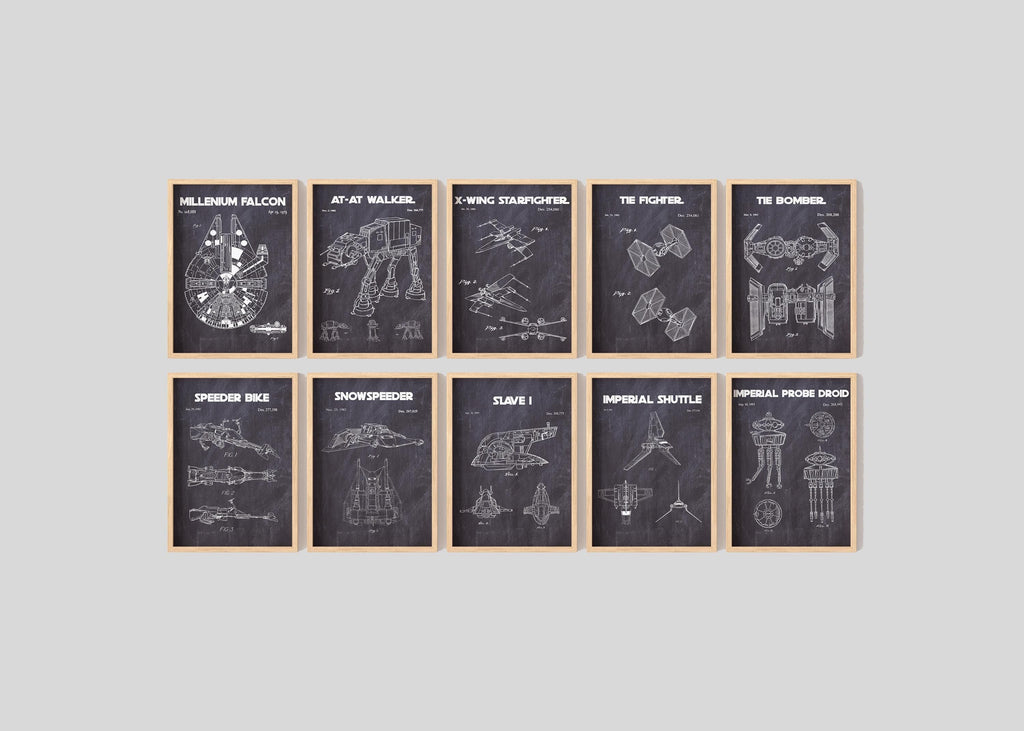 Star Wars Patent Art Prints: Vehicle Blueprint Set (Digital Download)