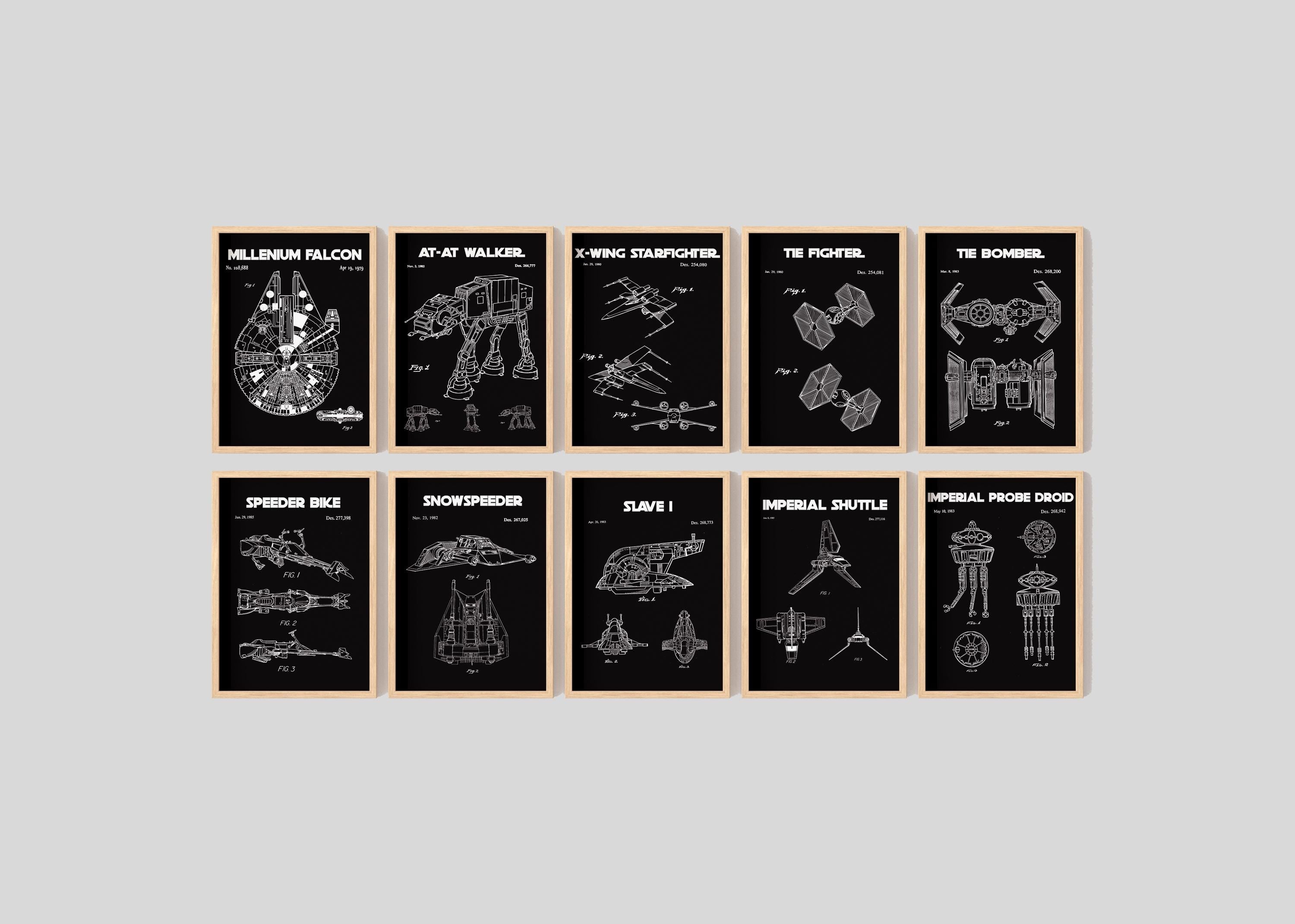 Star Wars Patent Art Prints: Vehicle Blueprint Set (Digital Download)