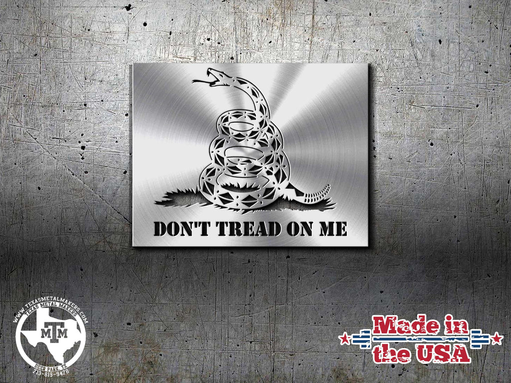 Gadsden Flag Stencil: Laser Cut Steel or Aluminum - Don't Tread On Me