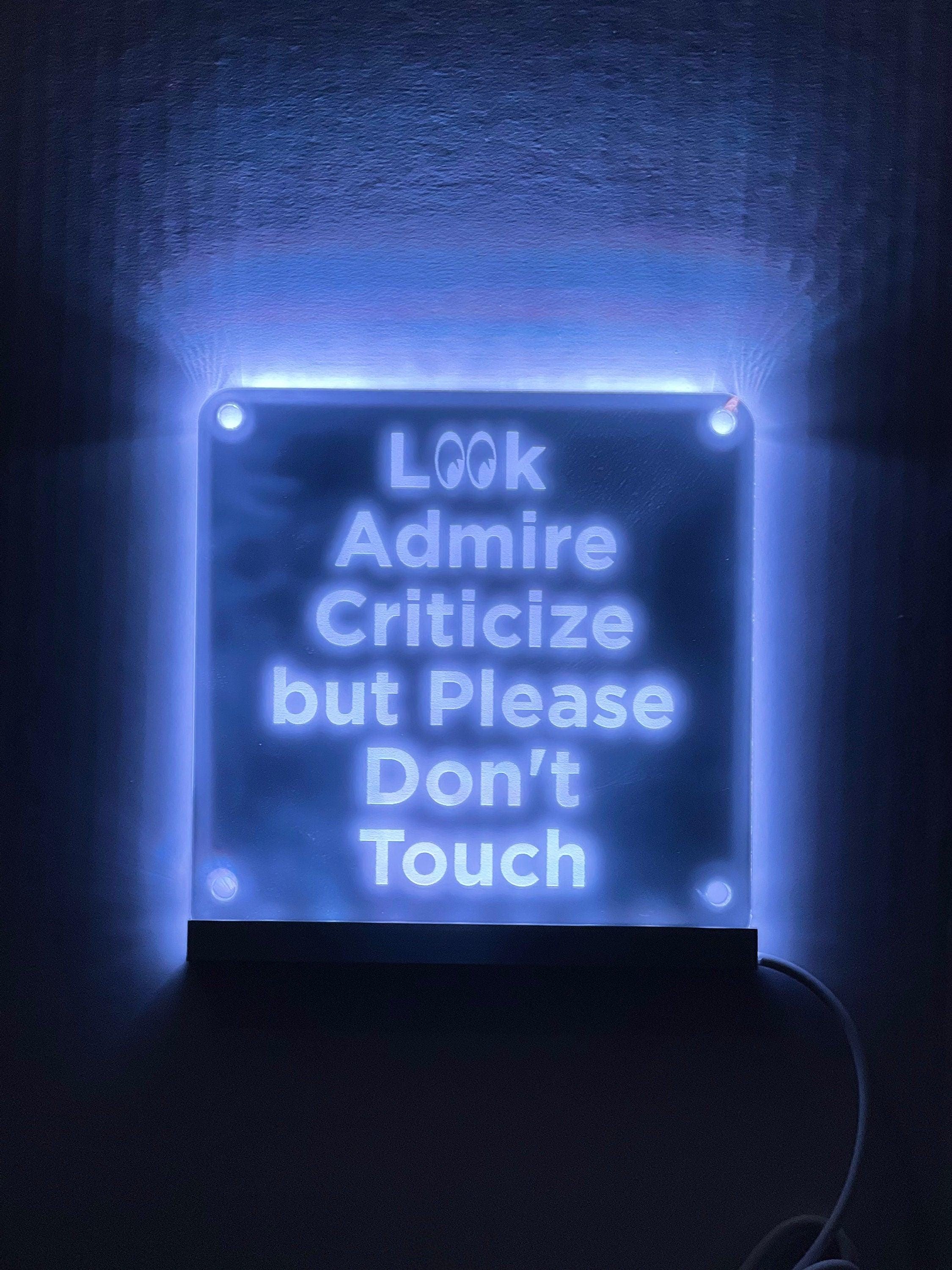 Car Show 'Do Not Touch' LED Sign: 7-Color USB Light