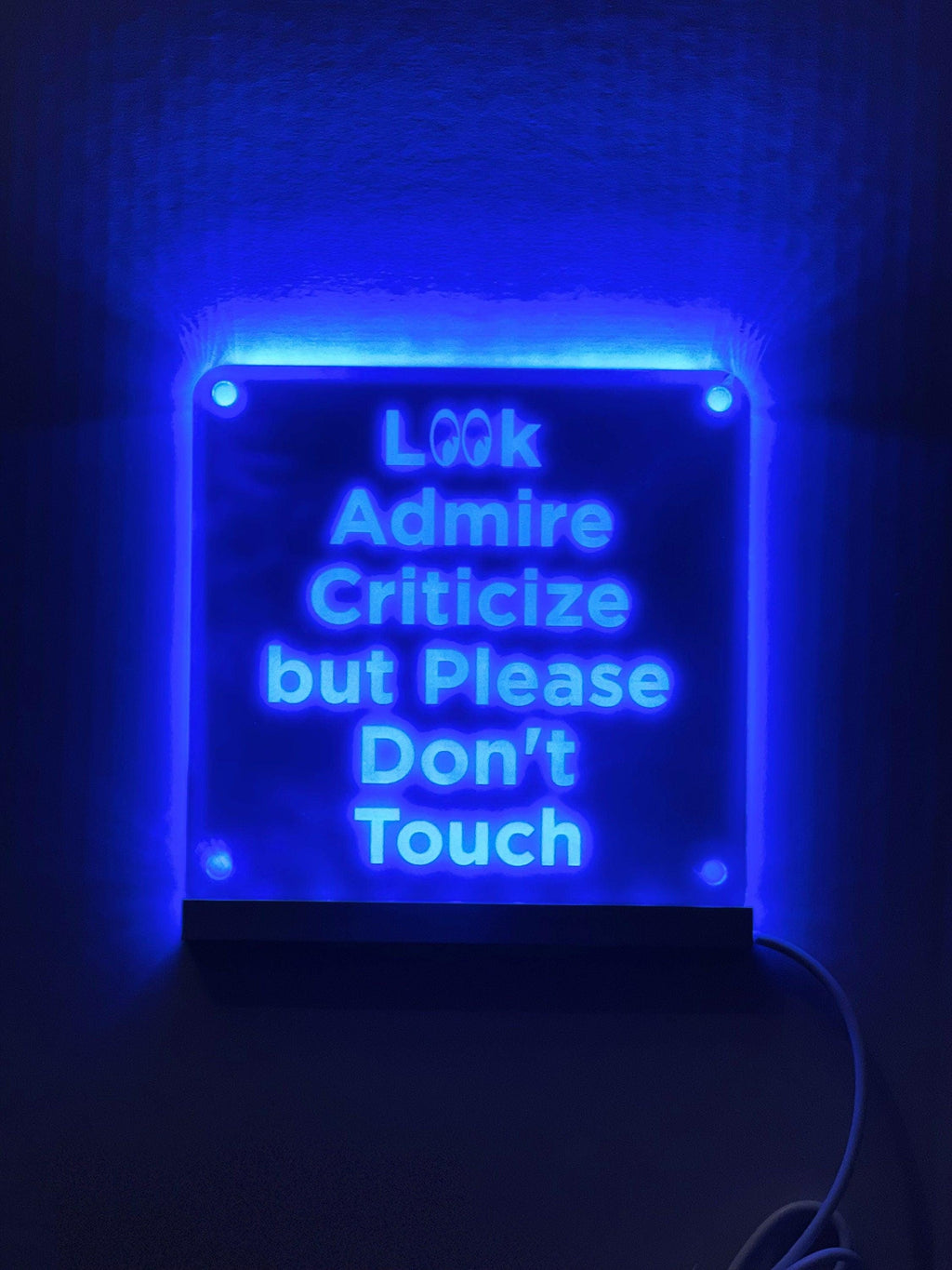 Car Show 'Do Not Touch' LED Sign: 7-Color USB Light