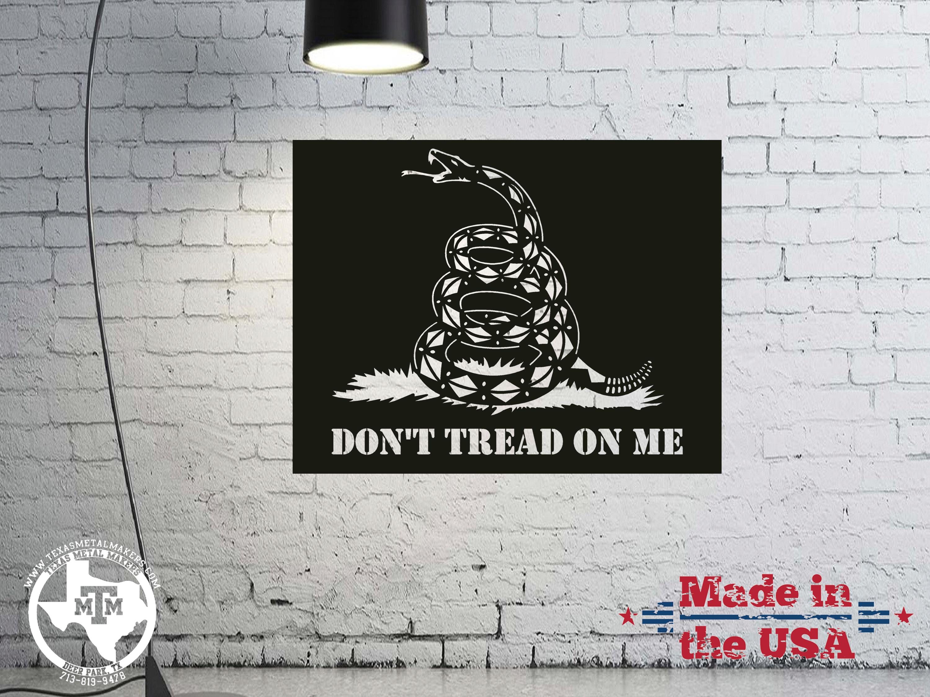 Gadsden Flag Stencil: Laser Cut Steel or Aluminum - Don't Tread On Me