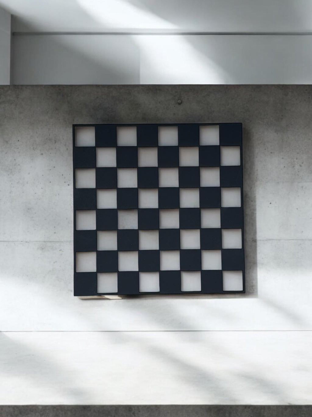 Steel Checkerboard Stencil: Router & Paint Template