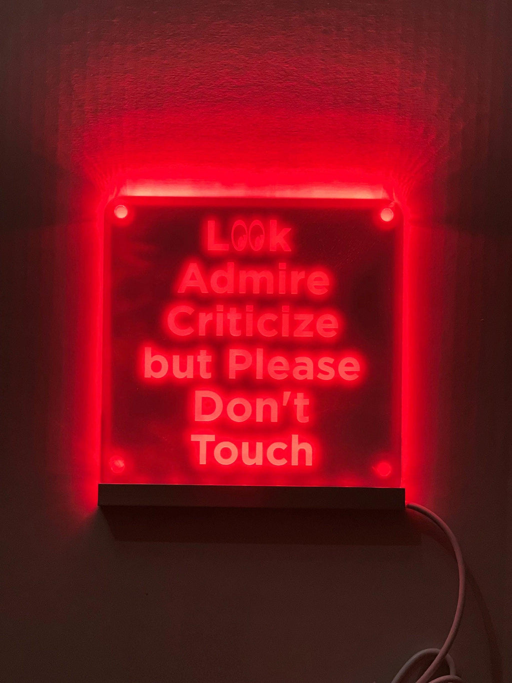 Car Show 'Do Not Touch' LED Sign: 7-Color USB Light