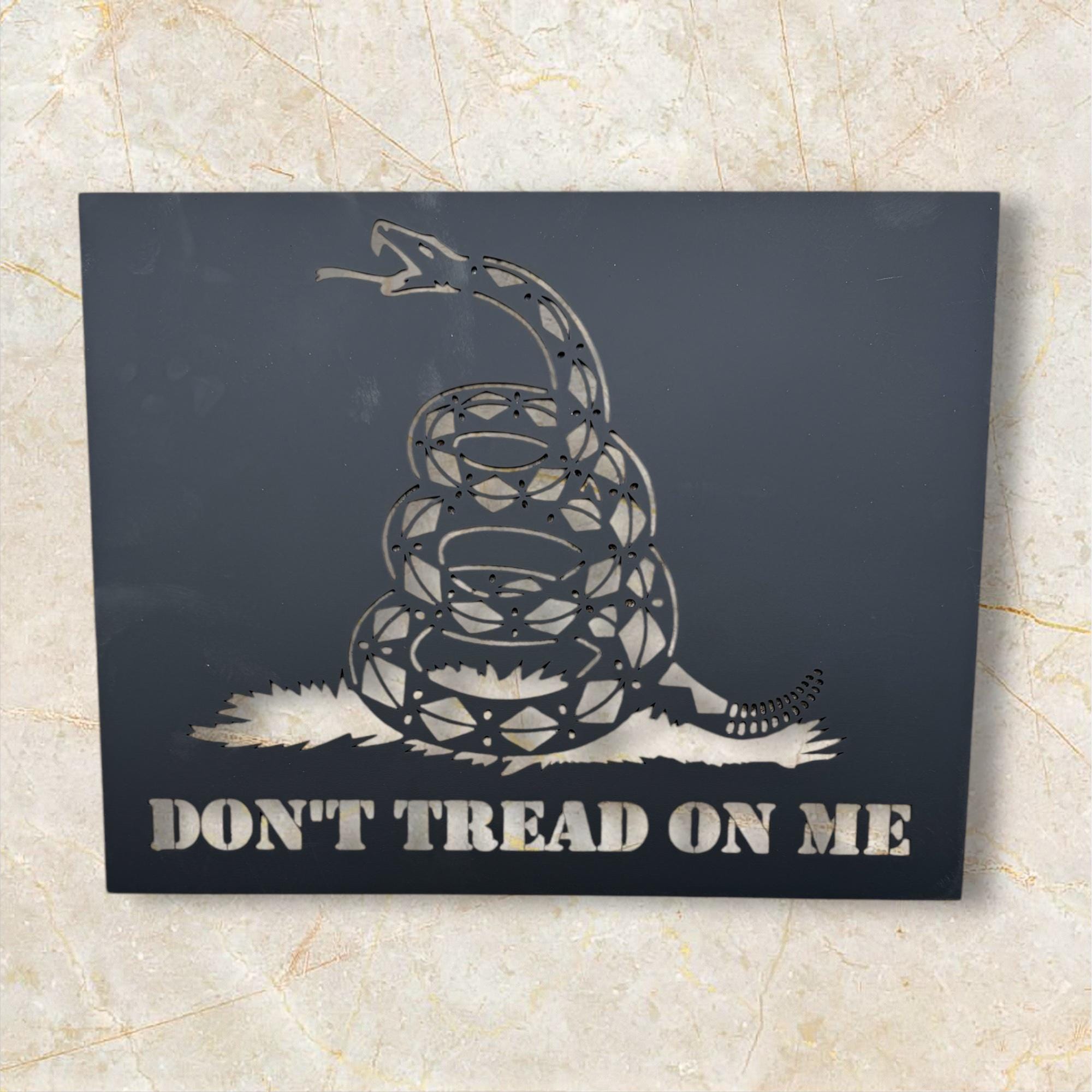 Gadsden Flag Stencil: Laser Cut Steel or Aluminum - Don't Tread On Me