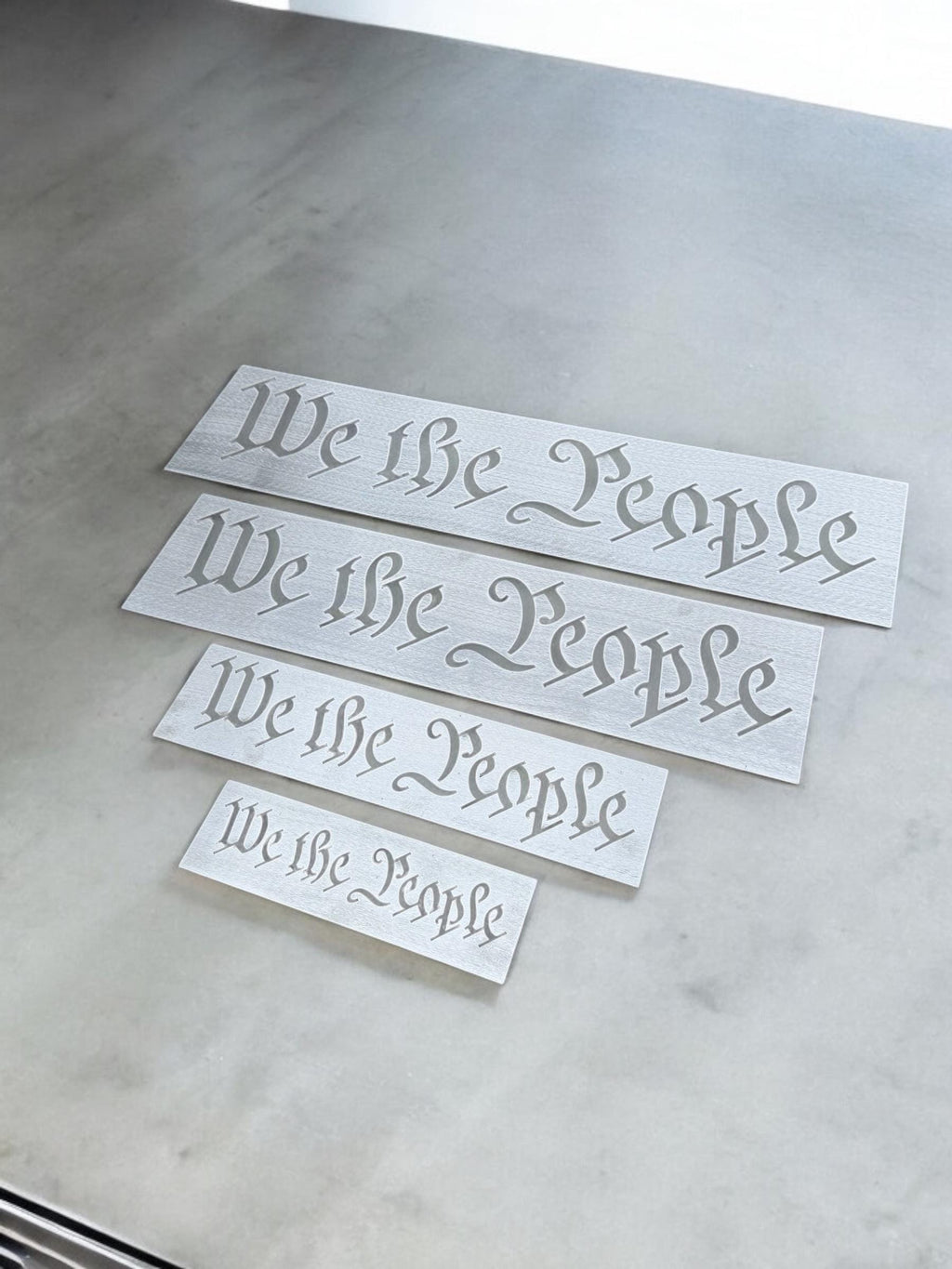 We The People Stencil: Steel or Aluminum, American Flag Maker