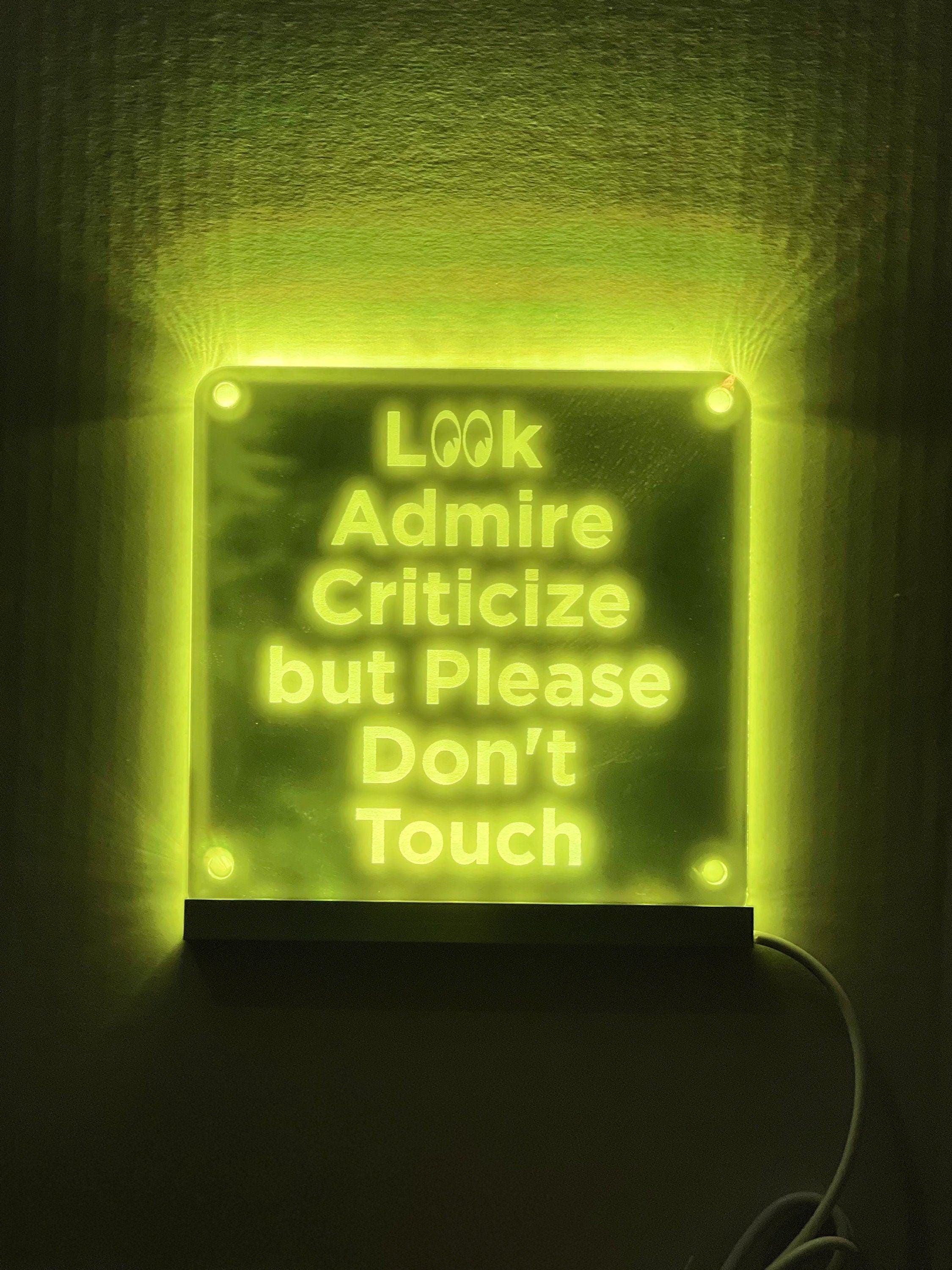 Car Show 'Do Not Touch' LED Sign: 7-Color USB Light