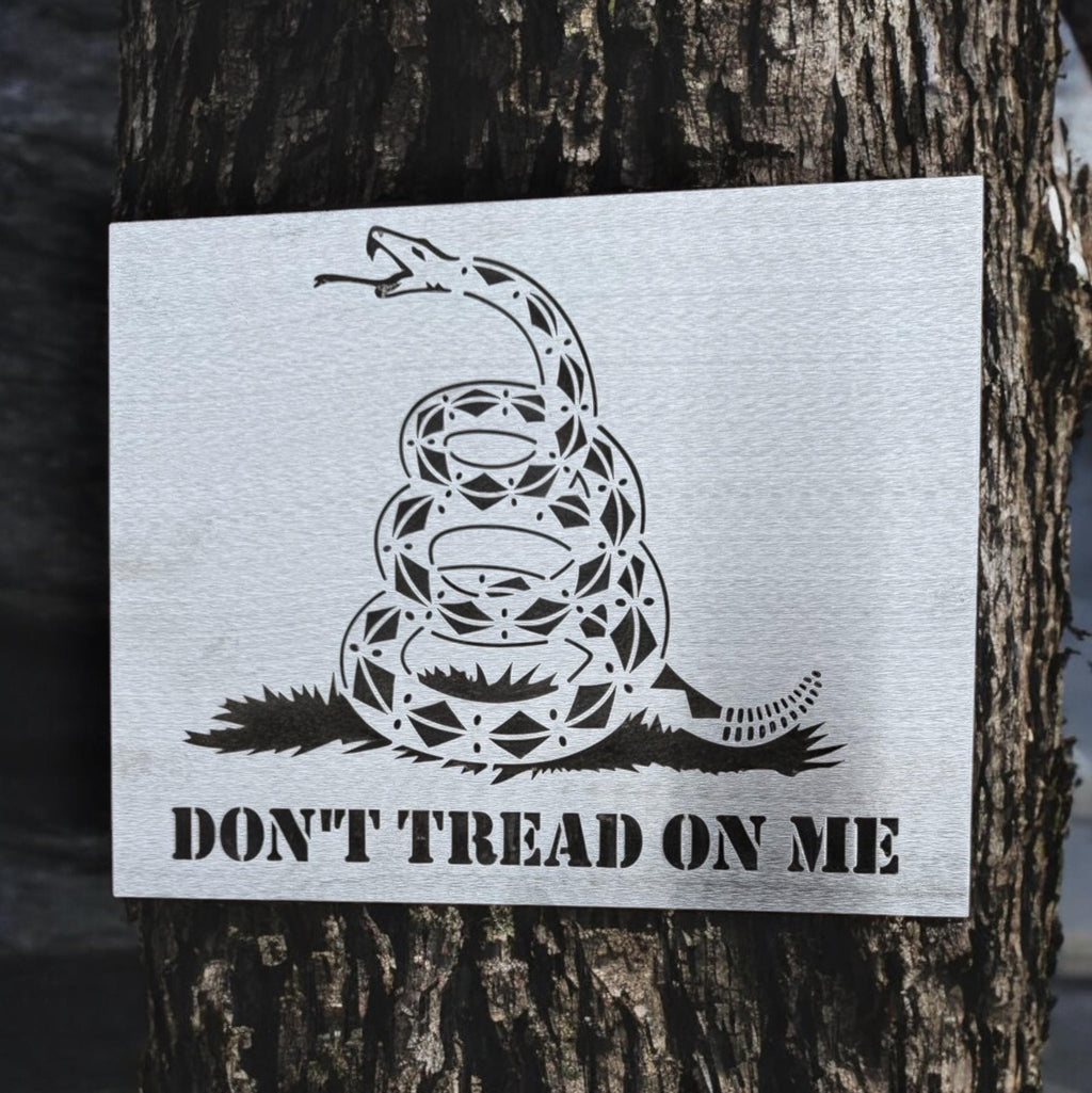 Gadsden Flag Stencil: Laser Cut Steel or Aluminum - Don't Tread On Me
